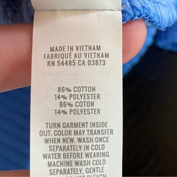 Aerie Women's Blue 1/4 Snap Oversized Slouchy Cropped Sweatshirt Size Medium M - Picture 6 of 8